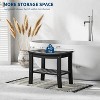 Bathroom Shower Bench with Storage - HDPE Waterproof Seat Stool - Stable Shower Chair for Bathtub and Spa - 2 of 4