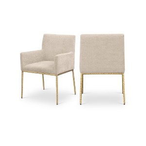 Meridian Furniture,Reeves Chenille Fabric Dining Chair, Set of 2 - 1 of 4