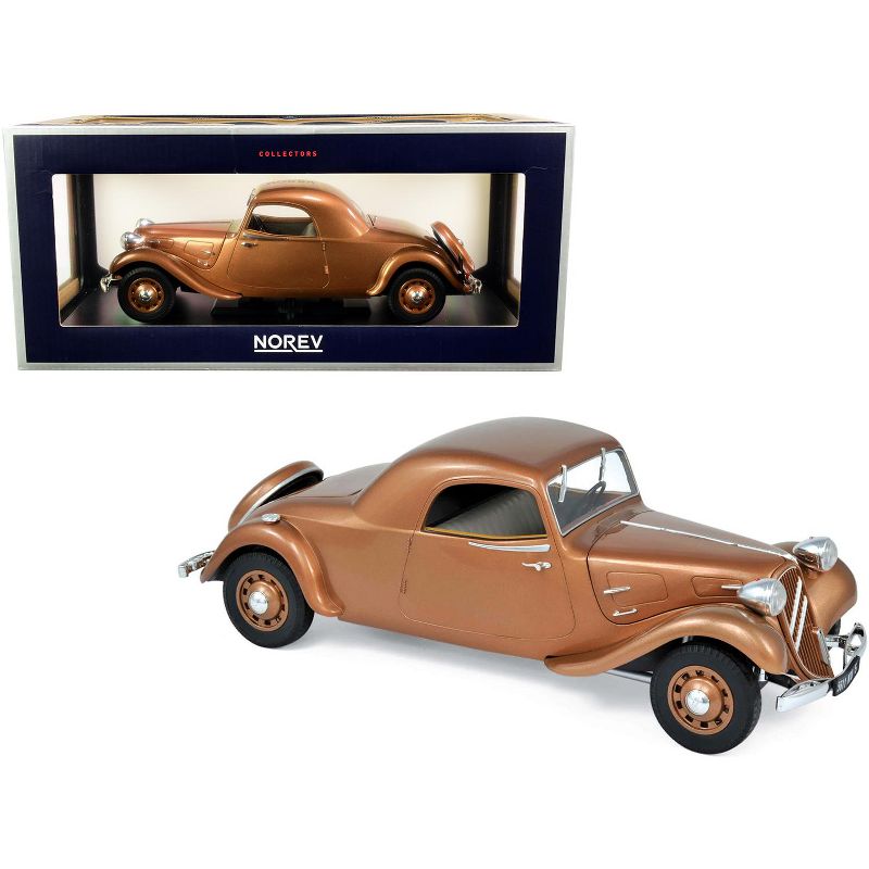 1939 Citroen Traction Avant 11B Coupe Brown Metallic 1/18 Diecast Model Car by Norev, 1 of 4