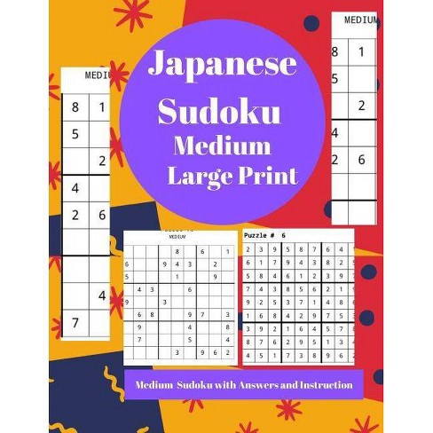 Japanese Sudoku Medium Large Print By Glowers Publishers Paperback - 