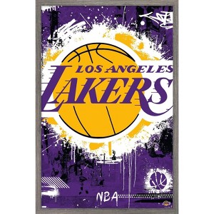 Trends International NBA Los Angeles Lakers - Maximalist Logo 23 Framed Wall Poster Prints - 1 of 4