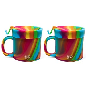 Silipint: 2 Pack 16oz Silicone Coffee Mug W/ Lid, Hippie Hops - 1 of 4