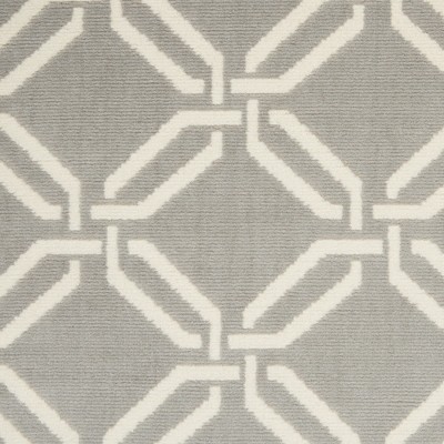 Trellis Chic Gray Synthetic 5' x 7' Hand-Knotted Area Rug