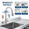 39" Commercial Stainless Steel Kitchen Sink Prep Counter, Freestanding Utility Sink with Faucet - 3 of 4