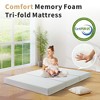 Dyonery Tri Folding Mattress 6 Inch Memory Foam Trifold Mattress Foldable Washable Cover&Non-Slip Bottom&Storage Bag for Space-Saving Guest Bed,Pet - 3 of 4