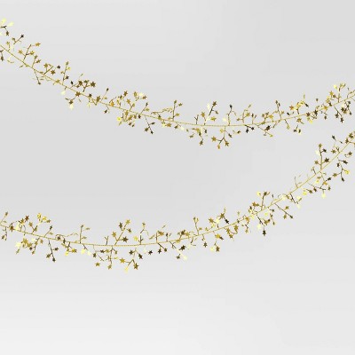 22' Wire Star Christmas Garland Metallic Champagne - Wondershop™ : Target