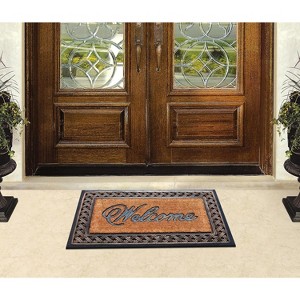 A1HC Rubber and Coir Door Mat 23"x38", Thick Durable Welcome Doormat for Indoor Outdoor Entrance - 1 of 4