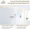 CASAINC 16'' Recessed Ceiling Mounted Rectangular Shower System with 6 Functions and Handheld Sprayer, Brushed Nickel - 3 of 4