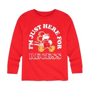 Boys' - Disney - I'm Just Here For Recess Long Sleeve Graphic T-Shirt - 1 of 4
