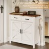 RISOKEYS Modern Farmhouse Kitchen Storage Cabinet,Floor Sideboard Buffet Storage, with 2 Drawers and 2 Doors,for Living Room, Dining Room - 4 of 4