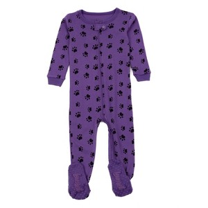 Leveret Kids Cotton Footed Pajamas - Animal Prints - 1 of 3