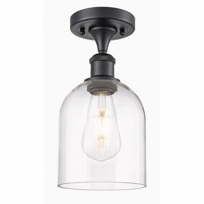 Bella - 1 Light Semi-Flush Mount In Industrial Style-10.75 Inches Tall and 5.5 Inches Wide