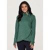 RBX Active Women's Zip Mock Neck Wrap Fleece Pullover Sweatshirt With Pockets - 4 of 4