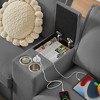 120" Modular Corduroy U-Shaped Sectional Sofa Bed with Storage, 4-Seater, Cup Holders & Chaise Footrest - 2 of 4