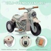 Kids Electric Motorcycle with Bubble Function, 6V Battery Powered Ride On Motorbike Toy w/LED Headlights - 4 of 4