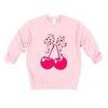 Simply Sage Market Women's Graphic Sweatshirt Coquette Cherries Spotted Bow - 3 of 4