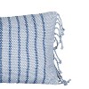 14x22 Hand Woven Blue Striped Filled Lumbar Pillow by Foreside Home & Garden - image 3 of 4