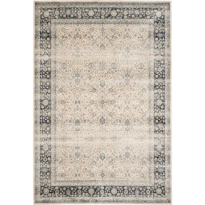 8'x10' Floral Loomed Area Rug Ivory/Navy - Safavieh