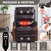 PAGED Power Lift Recliner Chair, Heating Massage Chair with Wood Armrests and Side Pocket, Chenille Accent Chair for Bedroom, Living Room - 4 of 4