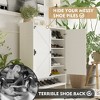Farmhouse Shoe Cabinet with Doors, Shoe Storage Cabinet with Adjustable Shelves, Wooden Shoes Rack for Entryway, Hallway, Closet, Living Room - 2 of 4
