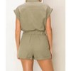 Women's Sheer Attitude Button-Front Romper - HYFVE - 3 of 4