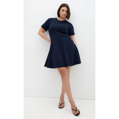 Women's Plus Size Cariline Dress - navy | CITY CHIC