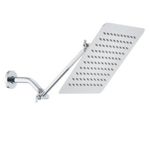 ALEXOUN Chrome 10" Square Rainfall & High Pressure Stainless Steel Bath Shower head - 1 of 4