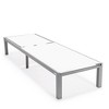 LeisureMod Marlin Patio Sling Chaise Lounge Chair in Grey Aluminum - 3 of 4