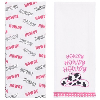 The Lakeside Collection Set of 2 Cowgirl Themed Kitchen Towels