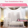 YEERSWAG Elegant Princess Twin Size Bed Canopy Bed Curtain Nets Holiday Present For Girls - 2 of 4