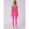 Allegra K Women's U Neck One Piece Jumpsuit Workout Sleeveless Tummy Control No Show Ribbed Shapewear Body Shapers - 2 of 4