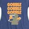 Girls' - Instant Message - Gobble Dinosaur Fit & Flair Cap Sleeve Graphic Dress - 2 of 4