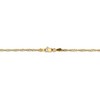 Black Bow Jewelry 1.6mm 14k Yellow Gold Diamond Cut Singapore Chain Bracelet & Anklet - 3 of 4