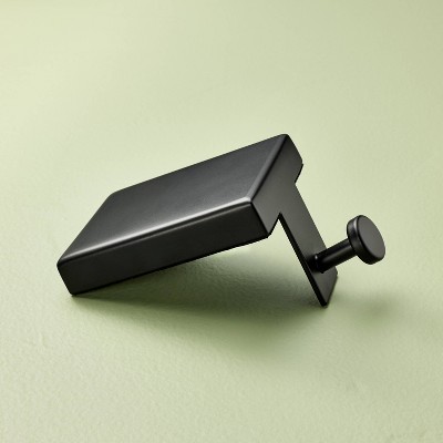 Matte Black Metal Mantle Peg Christmas Stocking Holder