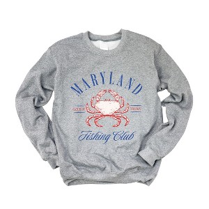 Simply Sage Market Women's Graphic Sweatshirt Maryland Fishing Club - 1 of 4