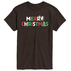 Men's - Peanuts - Merry Christmas Snoopy Short Sleeve Graphic T-Shirt - 1 of 4