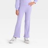 Girls' 2pc Cozy Top & Bottom Set - Cat & Jack™ Purple - 4 of 4
