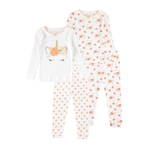 Cutie Pie Gender Neutral Baby PJ Matching Set Halloween Pajamas Toddlers and Infant Size 4T Pumpkin Love