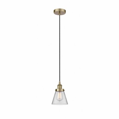 Cone - 1 Light Mini Pendant In Industrial Style-9.5 Inches Tall and 6.25 Inches Wide
