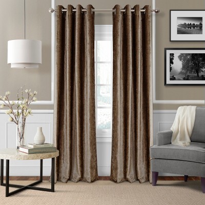 Victoria Velvet Room Darkening Window Curtain Panel - Elrene Home Fashions