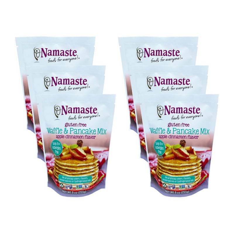 Namaste Foods Gluten Free Apple Cinnamon Waffle & Pancake Mix - Case of 6/9 oz, 1 of 5