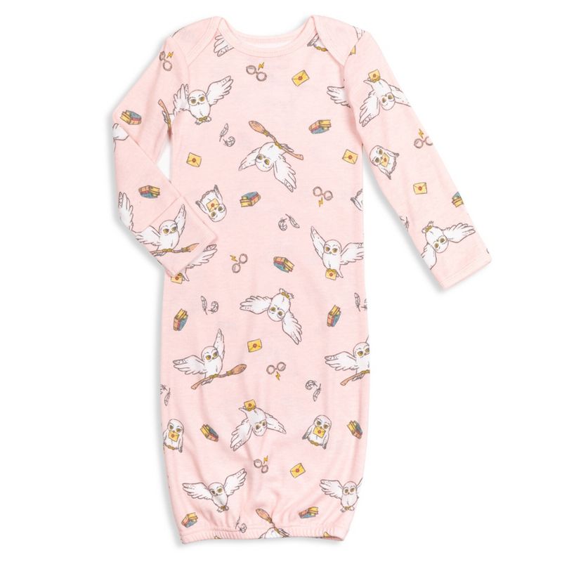 Harry Potter Hedwig Owl Baby Girls 3 Pack Sleeper Gown Newborn to Infant , 4 of 8