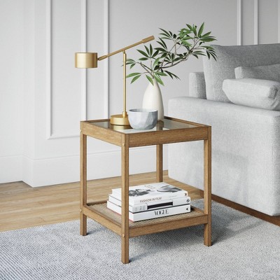 Nash Industrial Modern Wood Tray Top Side Table - Nathan James : Target