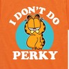 Boys' - Garfield - I Don't Do Perky Short Sleeve Graphic T-Shirt - 2 of 4