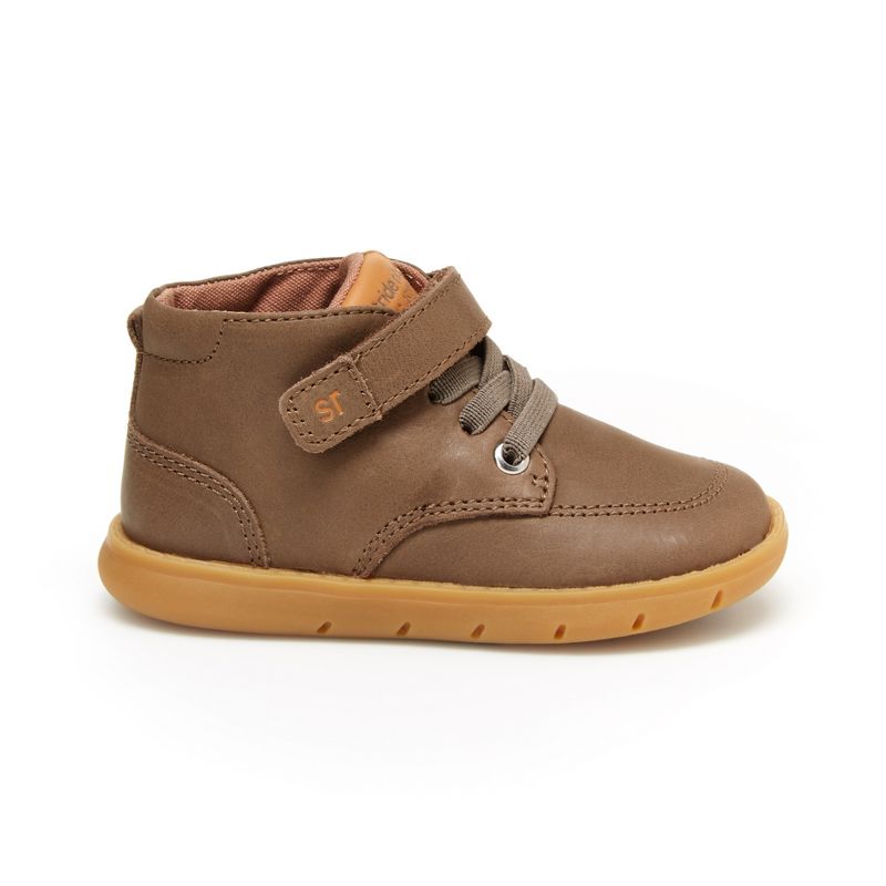Stride Rite Quinn Kid's Leather Easy On/Off Boot | 7.5 | Brown, 2 of 10