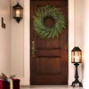 26 inch artificial pine wreath faux green front door indoor outdoor decor with realistic needles and durable design - 3 of 4