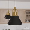 Hunter Fans 7" Carrington Isle Mini Pendant Ceiling Light Flat Matte Black Finish - 2 of 4