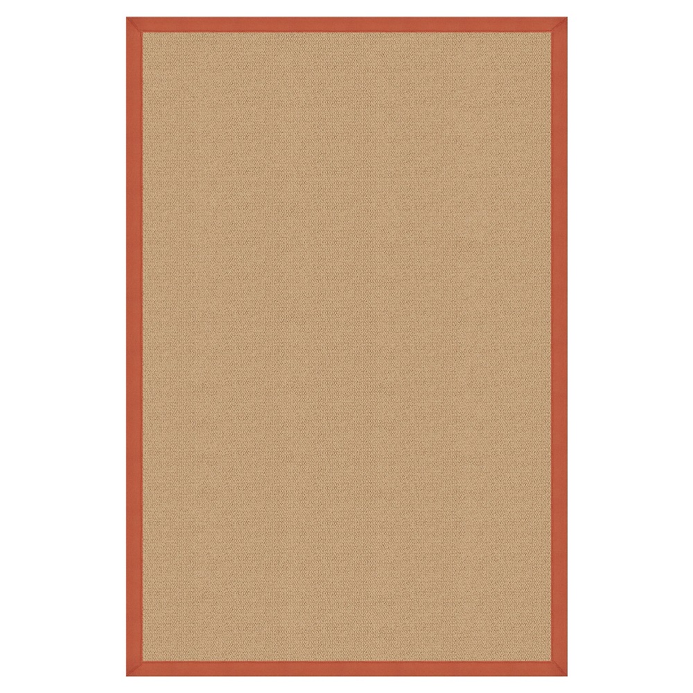 2'6inx8' Runner Athena Sisal Wool Orange - Linon