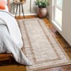 Indoor Modern Bordered Solid Color Area Rugs for Bedroom Living Room Easy Care Washable Soft Low Pile Non Slip Foldable Carpet - 2 of 4