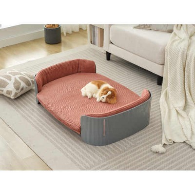 MaseiKar Scandinavian Cat Couch Bed – Mid/Large Pet Sofa with Removable Washable Cover, PP Indoor Furniture, Elevated Cozy Bed for Cats